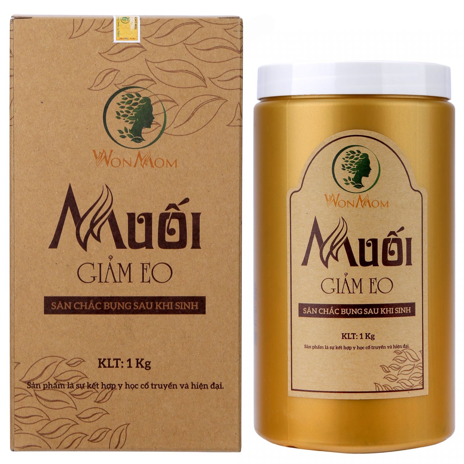 Muối thảo dược WonMom 1kg giảm eo săn chắc bụng sau sinh