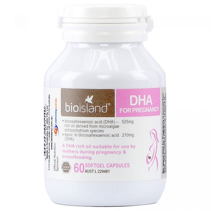 Viên uống bổ sung DHA cho bà bầu nội địa Úc Bio Island 60 viên